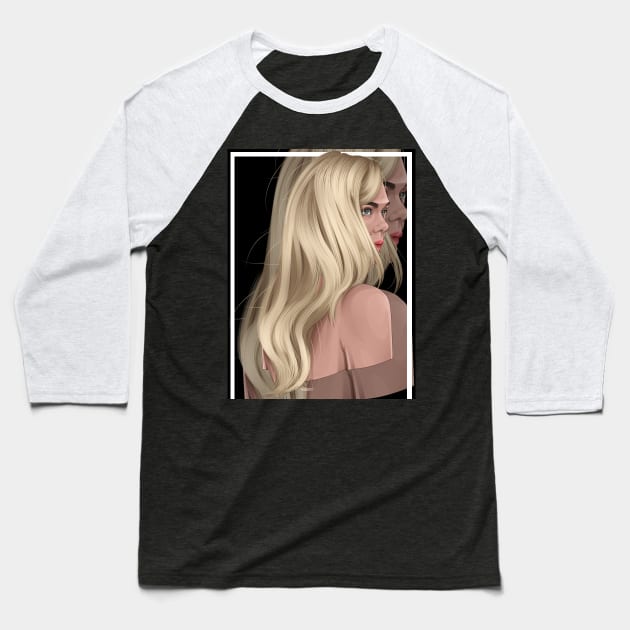 Elle Fanning Baseball T-Shirt by Nurkhafif12